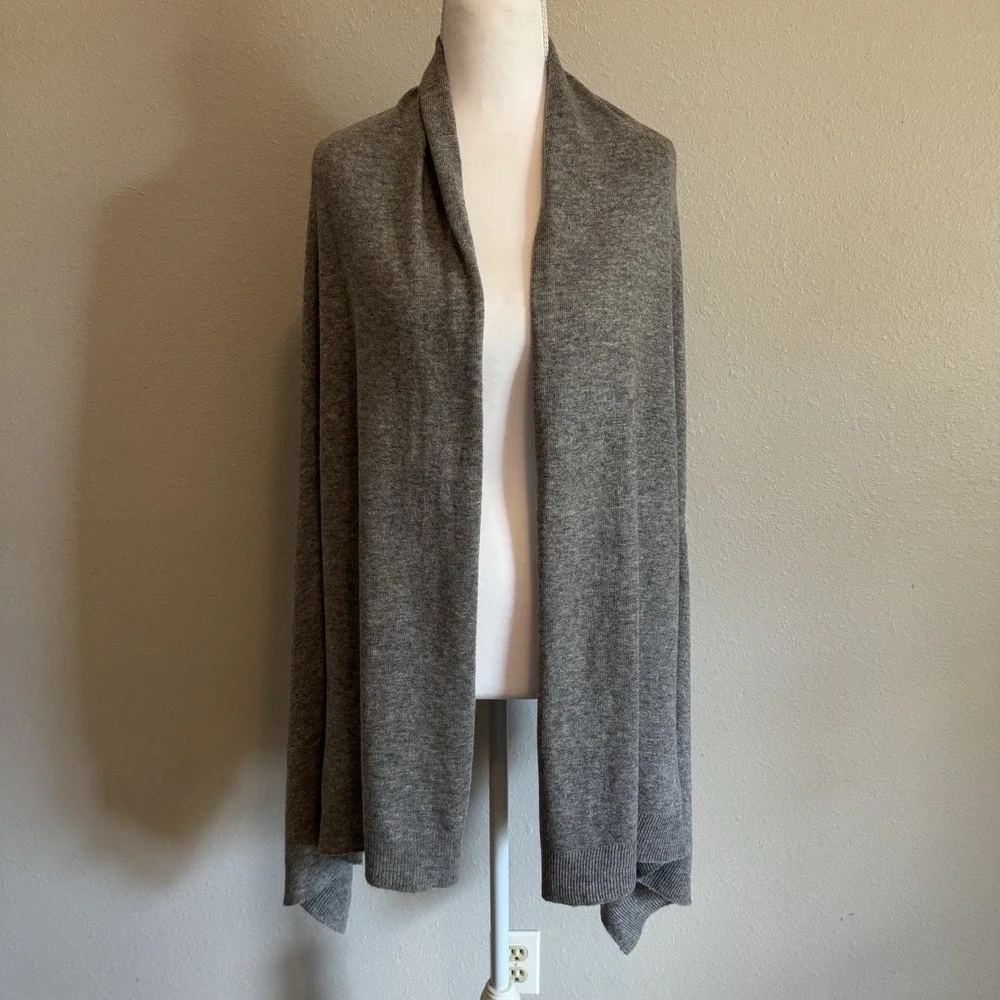 Bruce‎ River Grey Wool Blend 3-in-1 Convertible Knit Poncho Ruana Vest XS/S